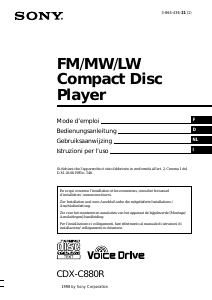 Manuale Sony CDX-C880R Autoradio