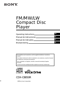 Manual de uso Sony CDX-C8850R Radio para coche