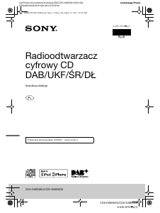 Instrukcja Sony CDX-DAB500U Radio samochodowe