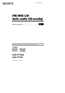 Priručnik Sony CDX-F7750 Radioprijamnik za automobil