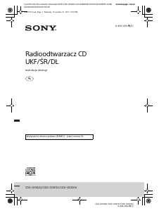 Instrukcja Sony CDX-G1002U Radio samochodowe