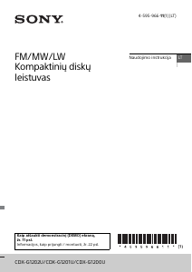 Vadovas Sony CDX-G1201U Automobilio radijo imtuvas