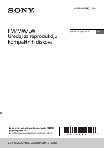 Priručnik Sony CDX-G1202U Radioprijamnik za automobil