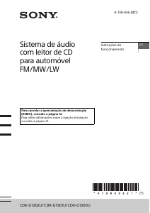 Manual Sony CDX-G1302U Auto-rádio