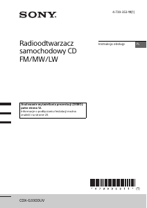 Instrukcja Sony CDX-G3300UV Radio samochodowe