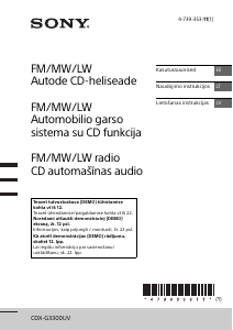 Kasutusjuhend Sony CDX-G3300UV Autoraadio