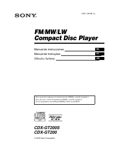 Manual Sony CDX-GT200 Auto-rádio