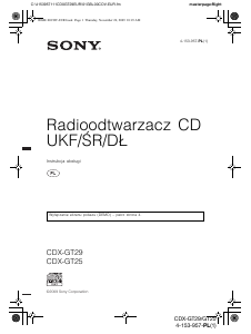 Instrukcja Sony CDX-GT250MP Radio samochodowe