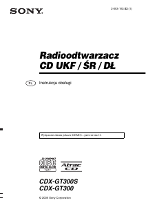 Instrukcja Sony CDX-GT300S Radio samochodowe