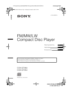 Käyttöohje Sony CDX-GT35U Autoradio