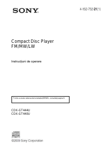Manual Sony CDX-GT440U Player auto