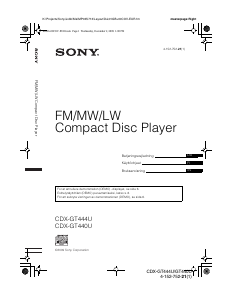 Bruksanvisning Sony CDX-GT444U Bilradio