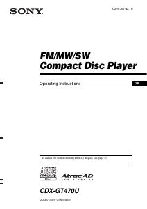 Handleiding Sony CDX-GT470UE Autoradio