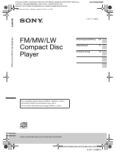 Brugsanvisning Sony CDX-GT470UM Bilradio