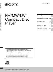 Handleiding Sony CDX-GT472UM Autoradio