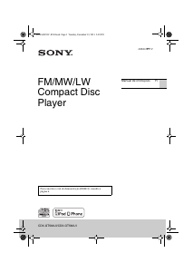 Manual Sony CDX-GT560UI Auto-rádio