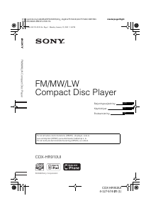 Käyttöohje Sony CDX-HR910UI Autoradio