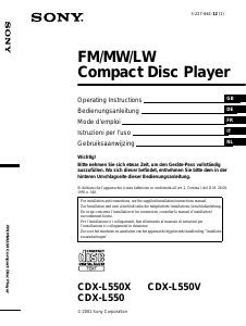 Manuale Sony CDX-L550X Autoradio