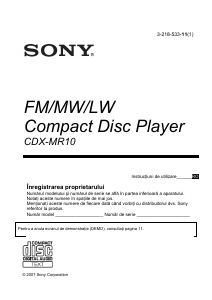 Manual Sony CDX-MR10 Player auto