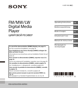 Mode d’emploi Sony DSX-A210UI Autoradio
