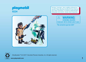 Handleiding Playmobil set 9224 Ghostbusters Spengler en geest