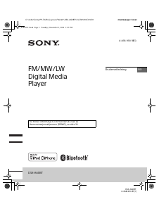 Bruksanvisning Sony DSX-A60BT Bilradio