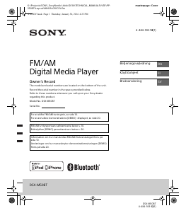 Bruksanvisning Sony DSX-M50BT Bilradio