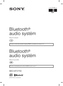 Návod Sony MEX-BT2700 Autorádio