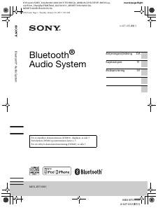 Käyttöohje Sony MEX-BT3100U Autoradio