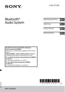 Käyttöohje Sony MEX-GS820BT Autoradio