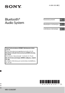 Vadovas Sony MEX-GS820BT Automobilio radijo imtuvas