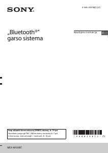 Vadovas Sony MEX-M100BT Automobilio radijo imtuvas