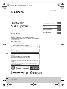 Brugsanvisning Sony MEX-M70BT Bilradio