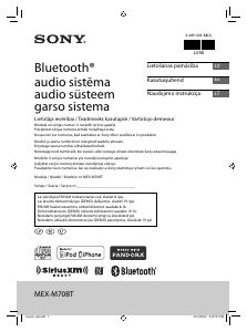 Kasutusjuhend Sony MEX-M70BT Autoraadio