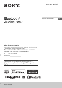 Priručnik Sony MEX-M70BT Radioprijamnik za automobil