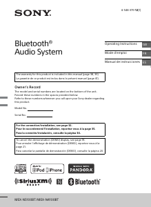 Manual de uso Sony MEX-N5100BT Radio para coche