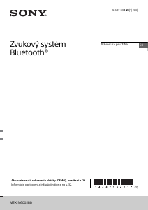 Návod Sony MEX-N6002BD Autorádio