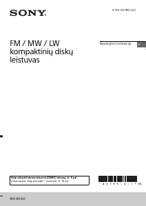 Vadovas Sony WX-800UI Automobilio radijo imtuvas
