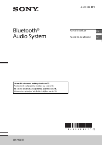 Návod Sony WX-920BT Autorádio