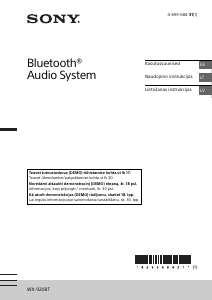 Kasutusjuhend Sony WX-920BT Autoraadio