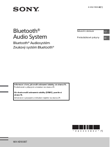 Návod Sony WX-XB100BT Autorádio
