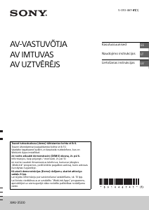 Rokasgrāmata Sony XAV-3500 Automašīnas radio iekārta