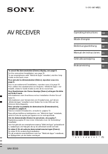 Mode d’emploi Sony XAV-3500 Autoradio