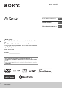 Mode d’emploi Sony XAV-68BT Autoradio