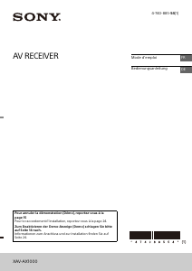 Mode d’emploi Sony XAV-AX1000 Autoradio