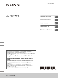 Manual de uso Sony XAV-AX3005DB Radio para coche