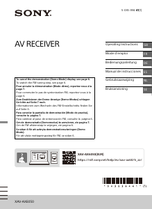 Mode d’emploi Sony XAV-AX6050 Autoradio