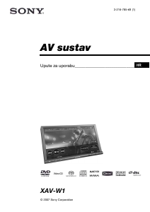 Priručnik Sony XAV-W1 Radioprijamnik za automobil