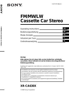 Bedienungsanleitung Sony XR-CA630X Autoradio