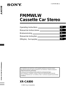 Manual Sony XR-CA800 Auto-rádio